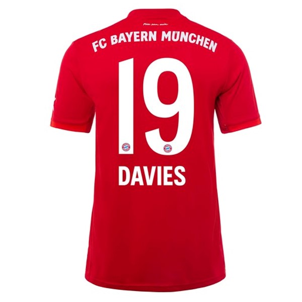 Camiseta Bayern Munich NO.19 Davies 1ª 2019/20 Rojo